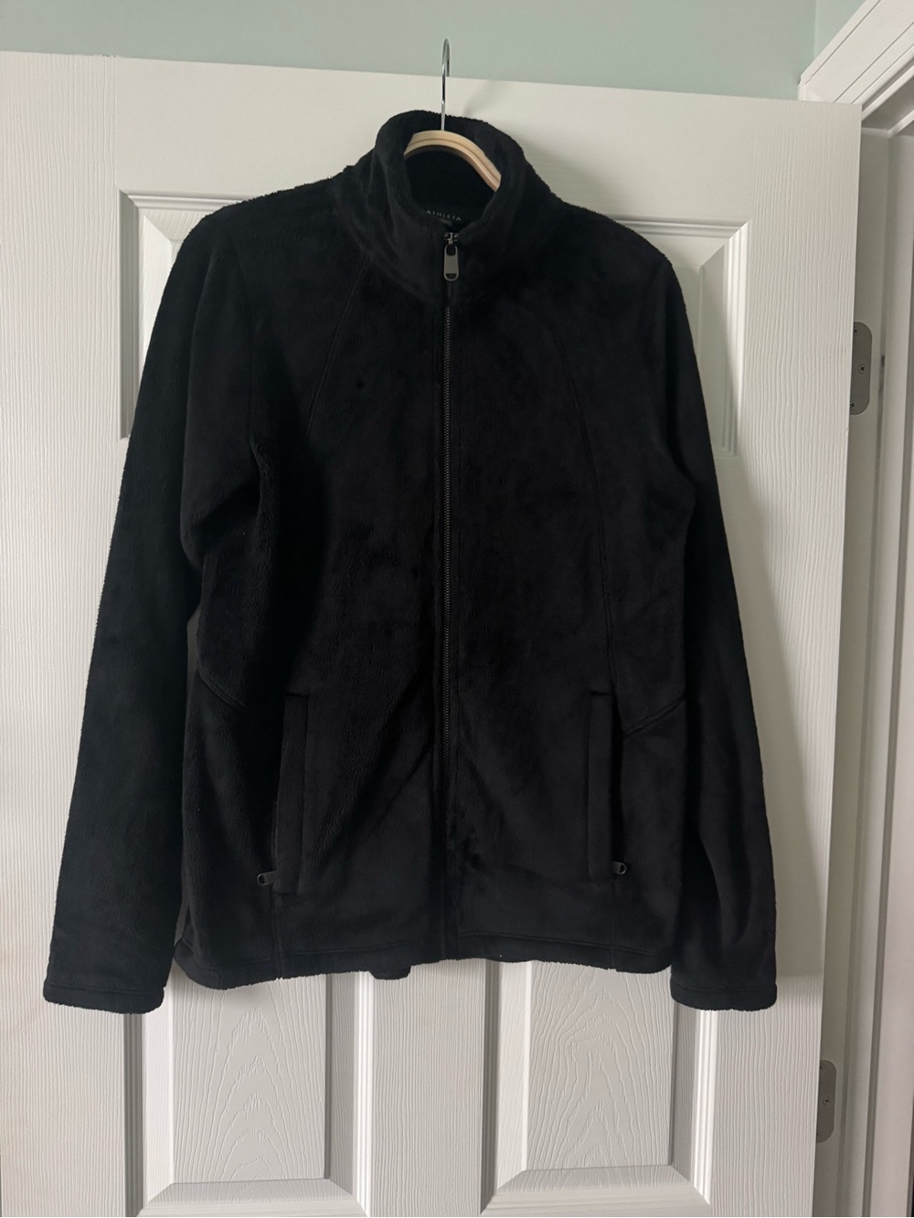 Athleta Recover Stretch Fleece Women’s Full Zip Jacket SM w/ zip side pockets